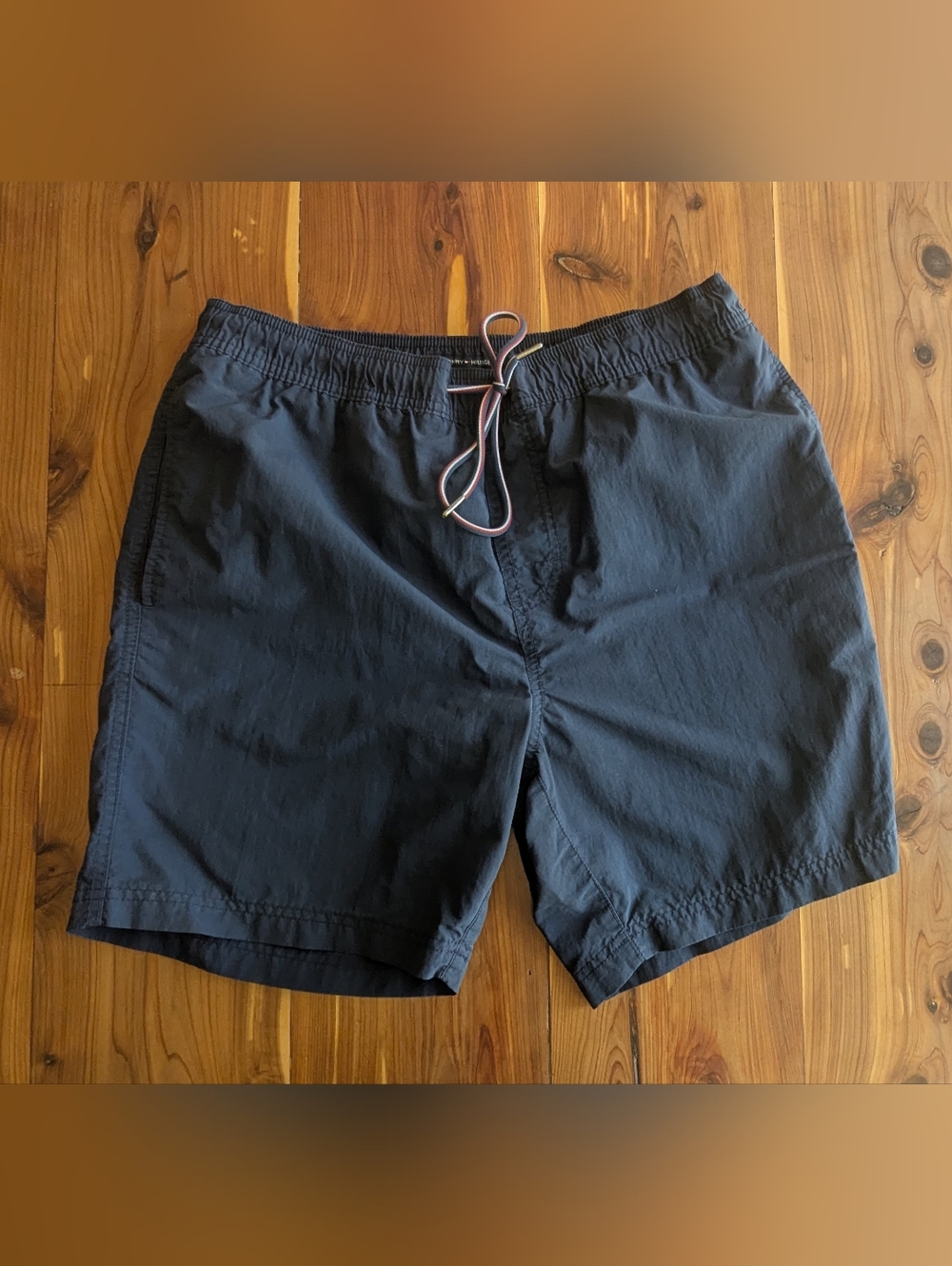 Tommy Hilfiger Navy Swim Trunks with Contrast Drawstring